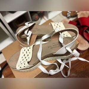 White  Woven Sandals